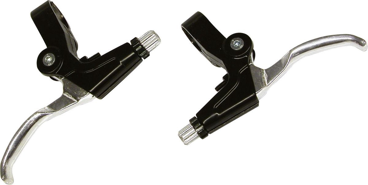 Dresco - Remgrepen - V-rem - 2 stuks - Chroom/Zwart