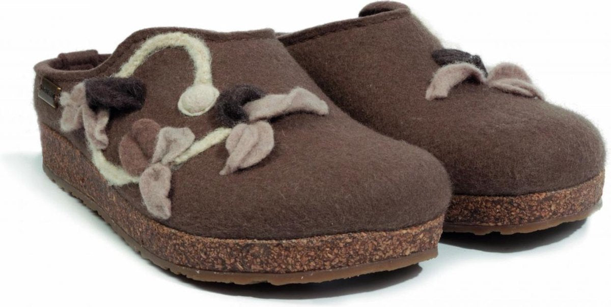 Haflinger Grizzly Venus Pantoffel - Taupe - Maat 38 - S7