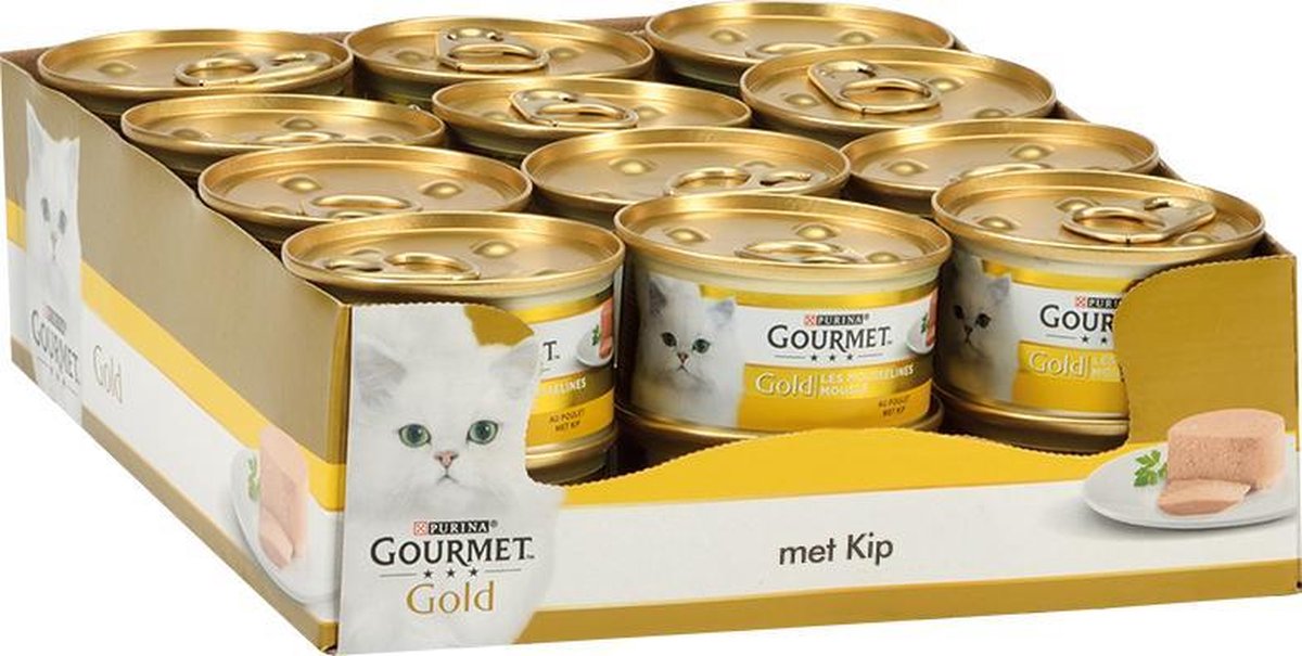 Gourmet Gold Fijne Mousse - Kattenvoer Kip - 24 x 85 g