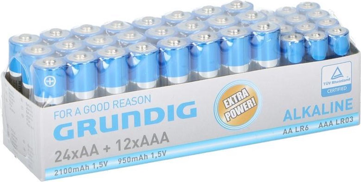 144x Grundig R06 AA en LR03 AAA batterijen 1.5 volt - Voordeelpak batterijen