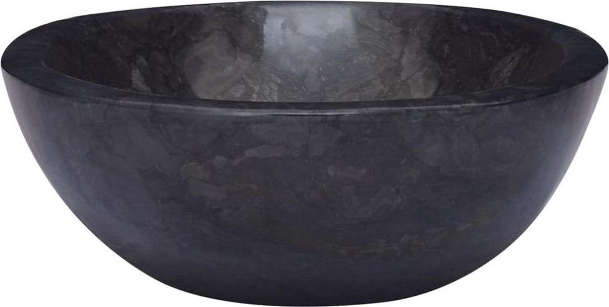 vidaXL Gootsteen 53x40x15 cm marmer zwart  VDXL_149172