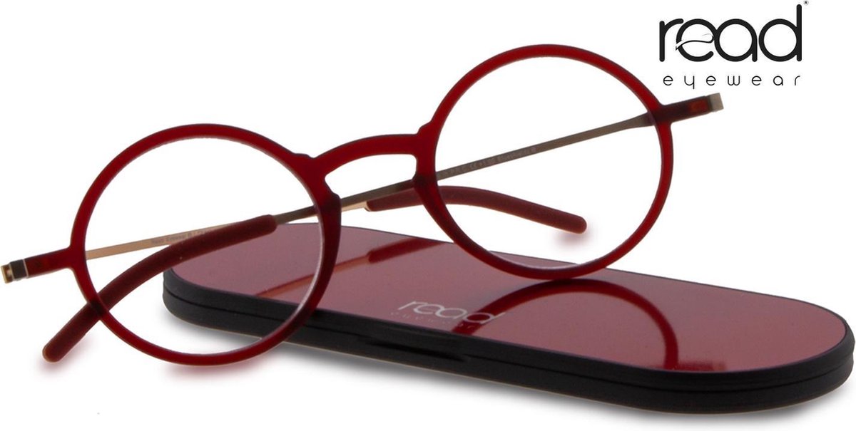 Read Eyewear CHAP33R Ultem leesbril +2.50 - Mat rood - Aluminium