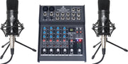 Met deze voordelige podcasat-set van Devine beschik je over een compacte MixPad 602-FX-USB mixer en twee M-Mic XLR-condensatormicrofoons