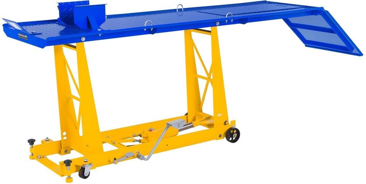 MSW Krikplatform voor motorfiets met ramp - 450 kg - 206 x 55 cm