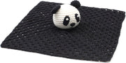 Naturezoo Knuffeldoekje Panda Gehaakt 10 Cm Zwart