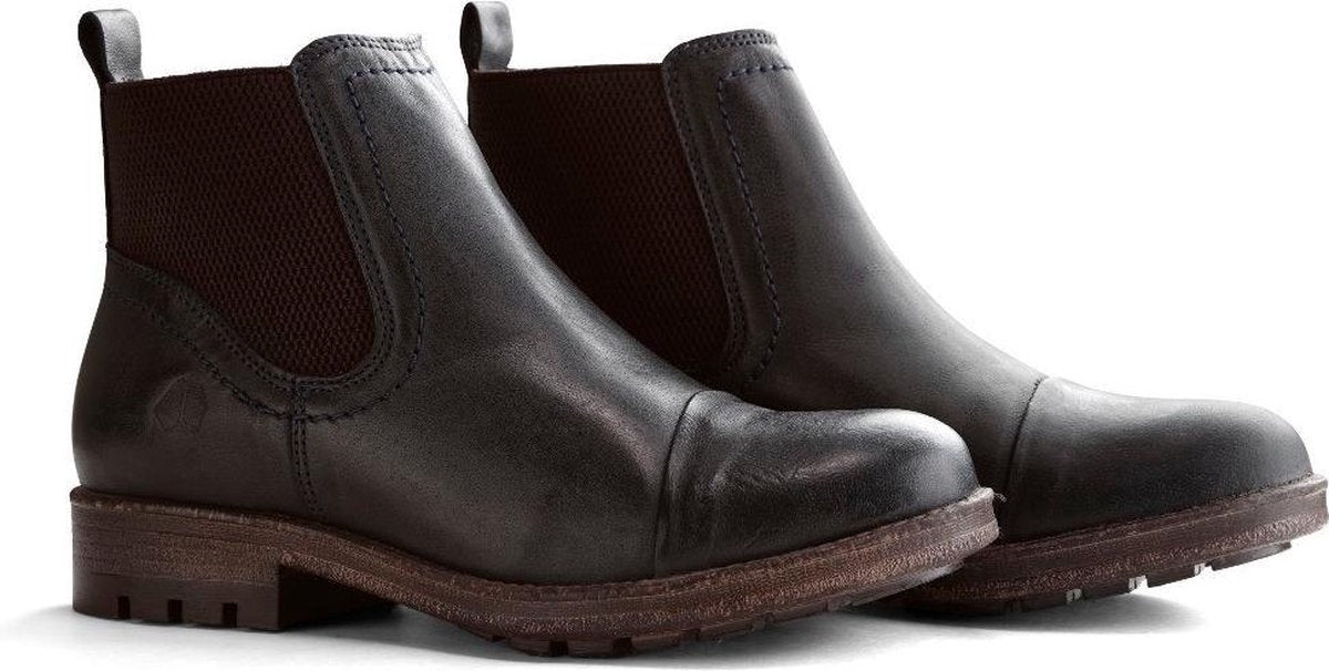 NoGRZ J.Webb - Dames Leren enkellaars - Winter Chelsea boots - Wol gevoerd - Zwart - Maat 40