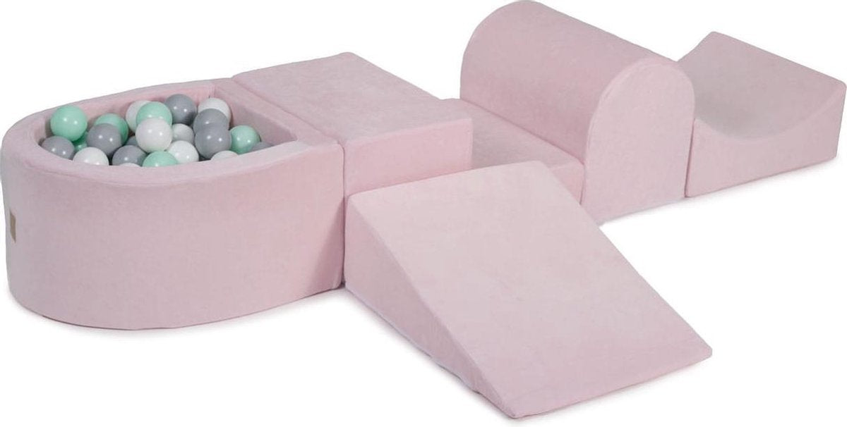 Foam Speelset met ballenbak Roze incl 100 Ballen: Grijs