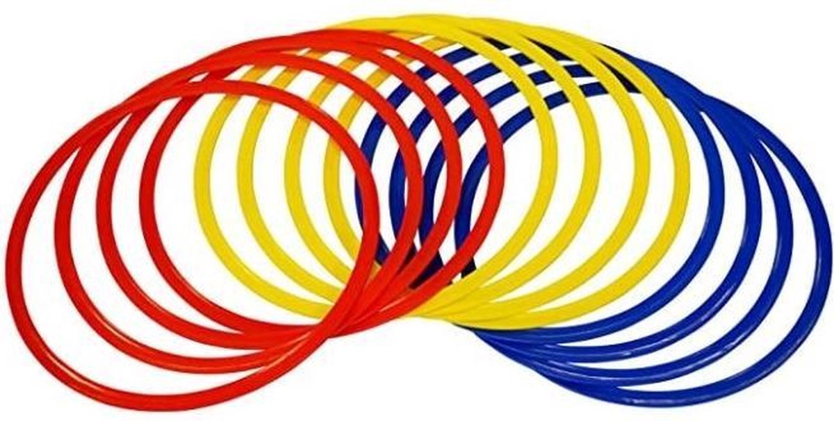 Precision Behendigheidsringen 50 Cm Rood/geel/blauw 13-delig
