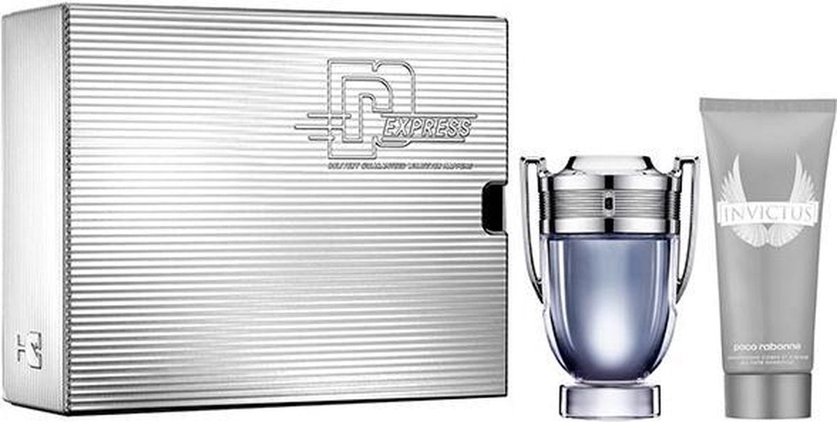 Paco Rabanne Invictus Giftset - 100 ml eau de toilette spray + 100 ml showergel - cadeauset voor heren