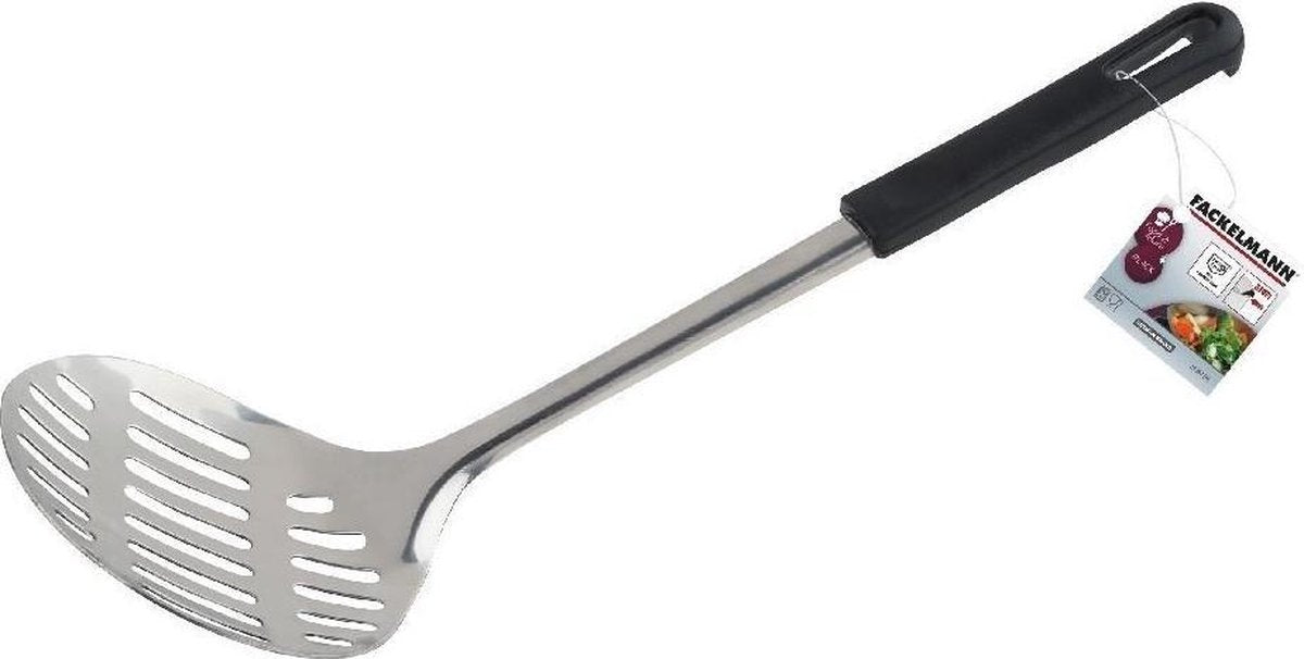Fackelmann Opscheplepel Food En More 33 Cm Zilver/zwart