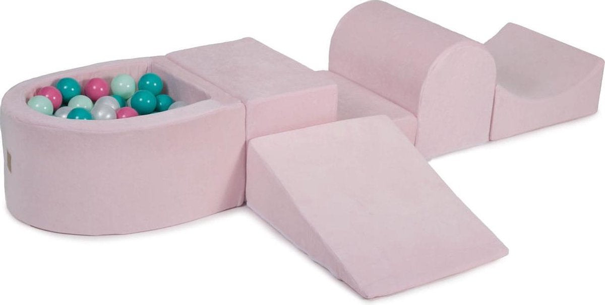 MeowBaby® Foam Speelset met ballenbak Roze incl 100 ballen: Mint