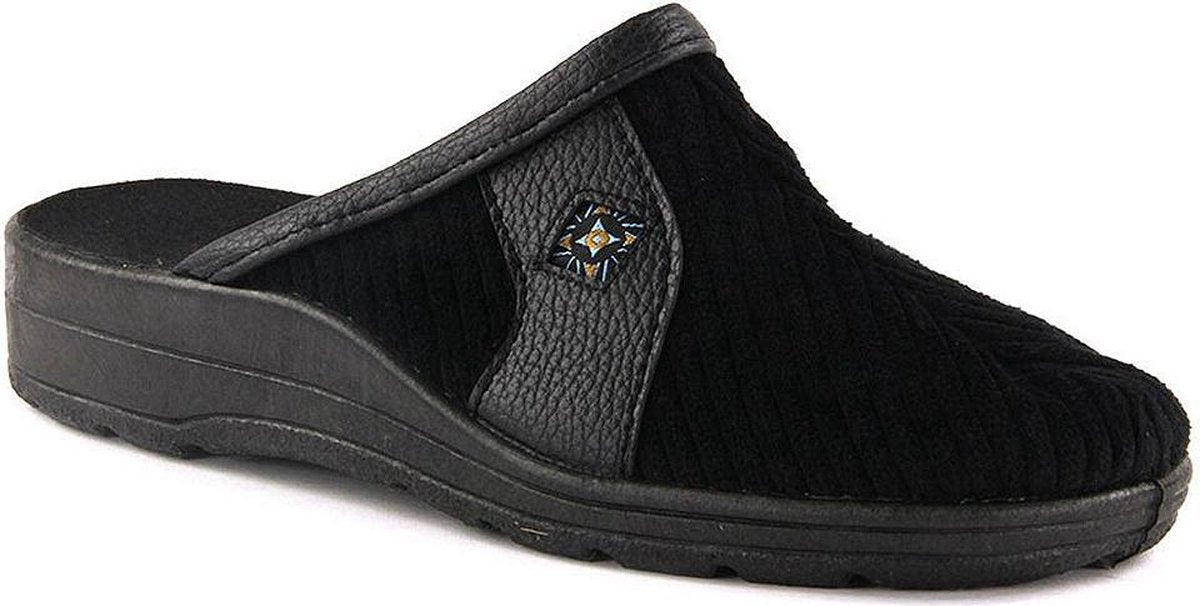 Blenzo Heren Pantoffels - 7864 - Corduroy - Muil - Zwart - Maat 44