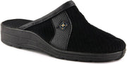 Blenzo Heren Pantoffels - 7864 - Corduroy - Muil - Zwart - Maat 44