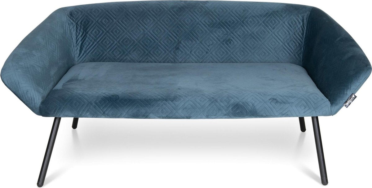 Zetel voor hond Louie fluweel blauw 120 cm