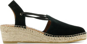 Viguera Vrouwen Suède Espadrilles / Damesschoenen Sleehak Hoogte 5 - 5.5 cm   1825 sue - Zwart - maat 36