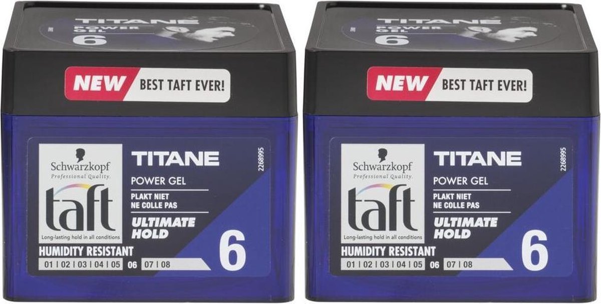 Schwarzkopf Taft Titane Haargel - Duoverpakking 2 x 250 ml