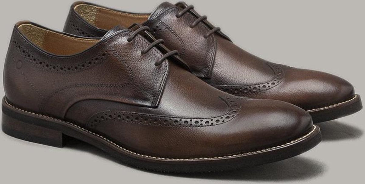 Democrata - ROY Veterschoen Donkerbruin Wingtip