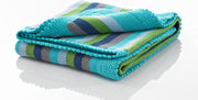 Pebble Crochet Edge Stripey - Wiegdeken 75x100 cm - Deep Turquoise