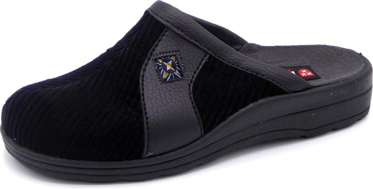 Blenzo Heren Pantoffels - 7864 - Corduroy - Muil - Zwart - Maat 48
