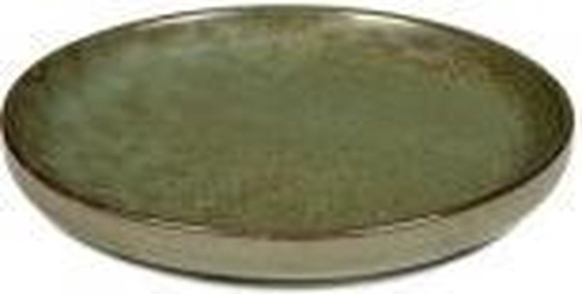 Serax Surface By Sergio Herman Olijfbordje - Ø16cm x H2cm - 4 Stuks - Camogroen
