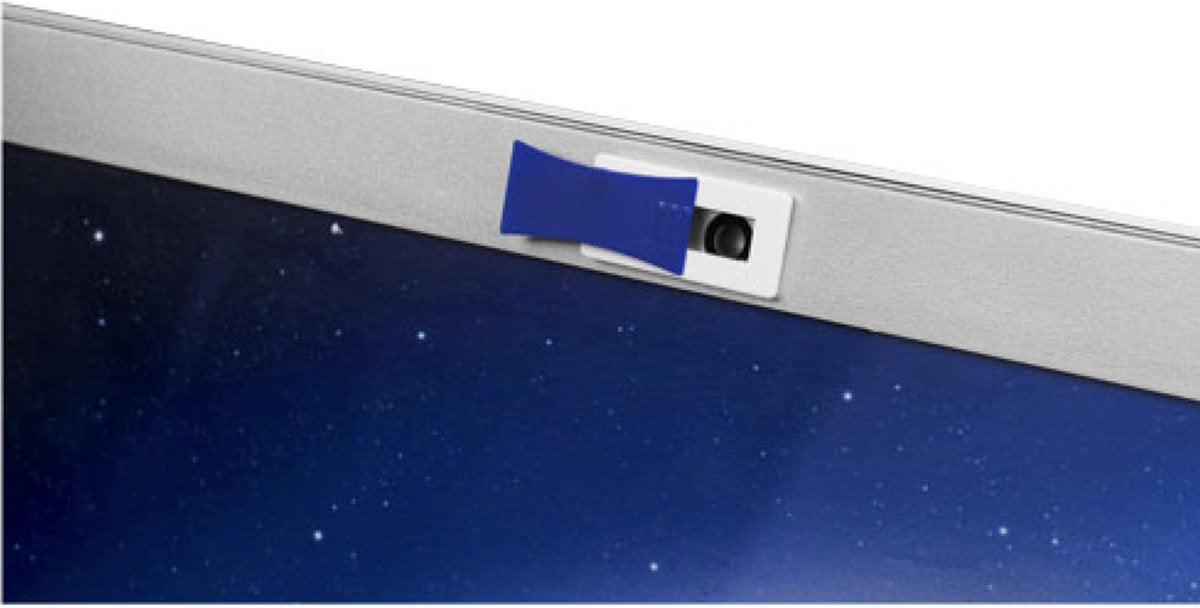 Webcam blokker met slider - Blauw - 3 stuks
