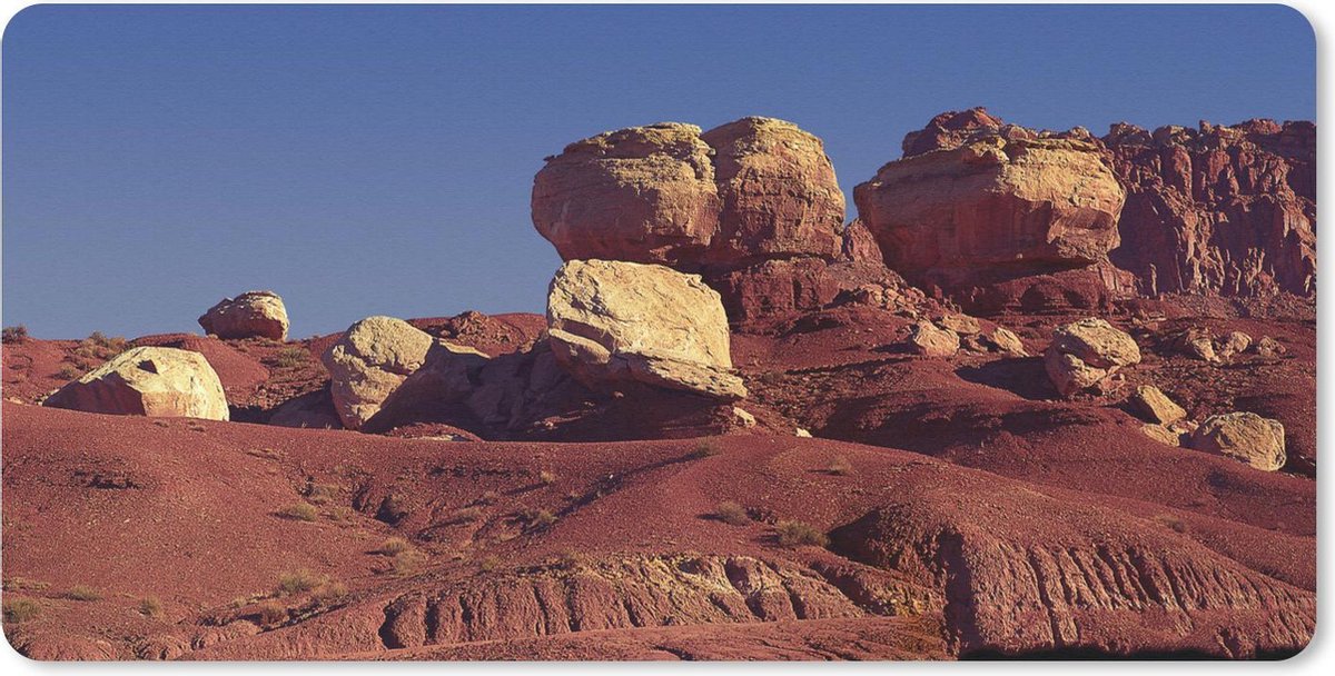 Bureaumat - Derode rotsen in het nationaal park Capitol Reef in Utah - 80x40 - Muismat