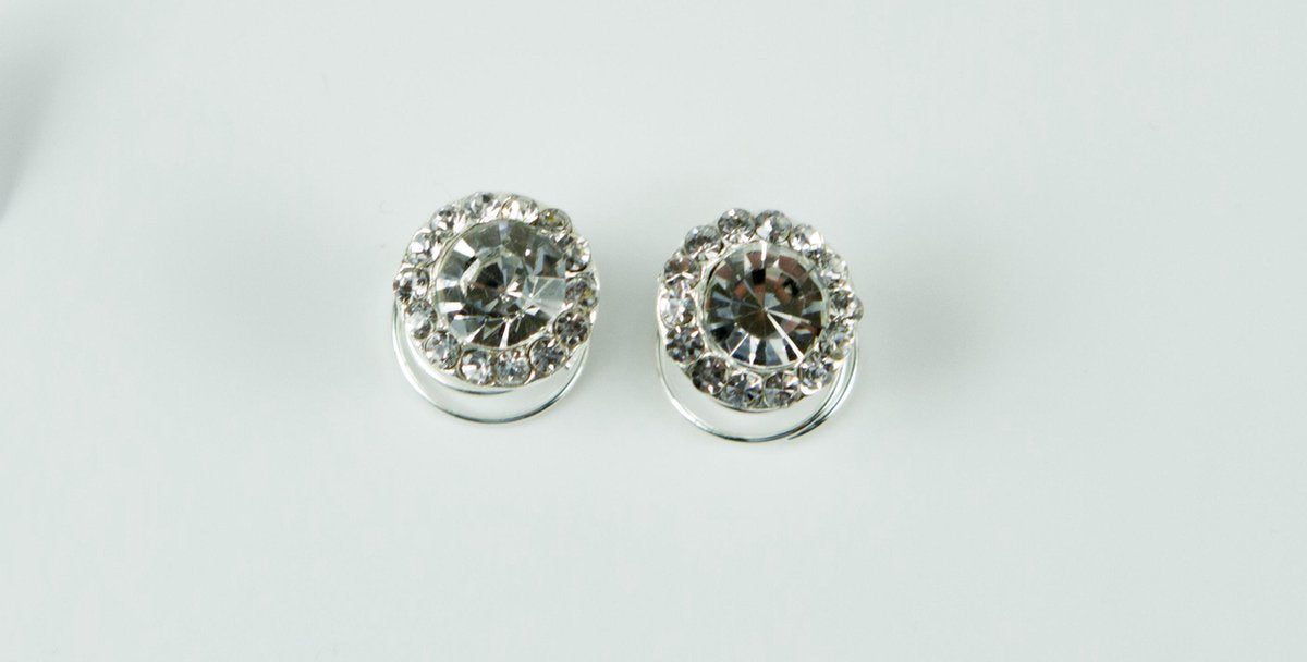 Curly's bol rozet met 14 mini strass points
