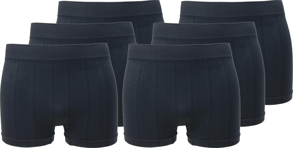 Uomo - Naadloze Boxershorts - Zwart - 6 Pack - Maat M/L