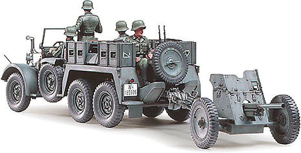 Tamiya Krupp Protze 1Ton (6x4) Towing Truck w/37mm Pak + Ammo by Mig lijm
