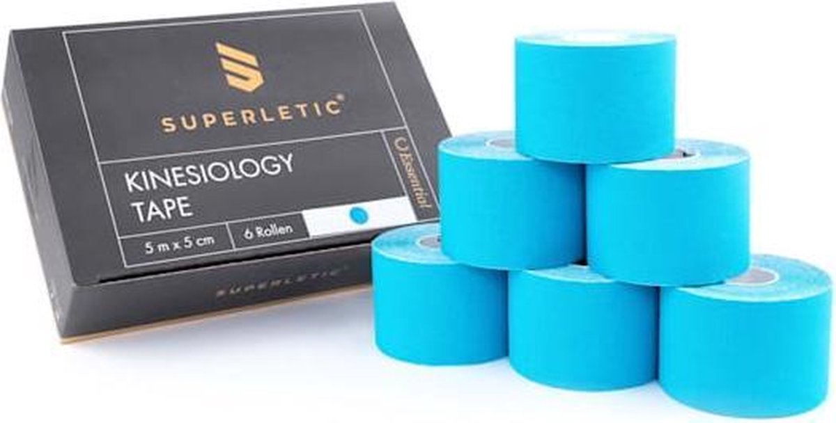 CAPITAL SPORTS Elek Kinesiotape - Sport tape rollen 5 m x 5 cm - katoen en acryl lijmlaag - waterproof - latexvrij