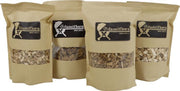 Rooksnipper assortiment Wiskey - Beuk - Appel - Eik (4 x 1700ml)| BBQ | Rookhout |houtsnippers
