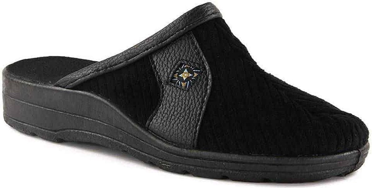 Blenzo Heren Pantoffels - 7864 - Corduroy - Muil - Zwart - Maat 46