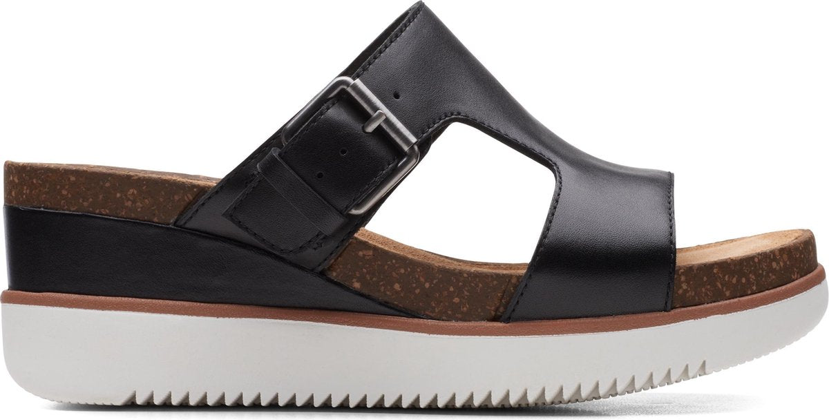 Clarks Lizby Ease - Black Leather - Vrouwen - Maat 37