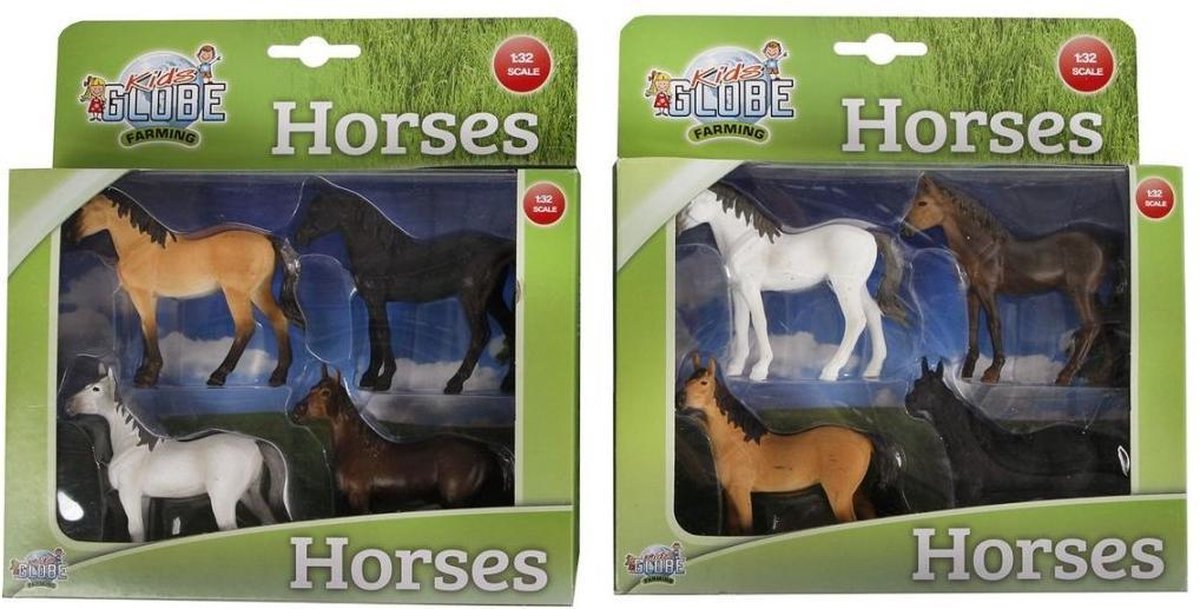 Paarden Kids Globe 4 stuks: schaal 1:32