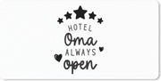 Bureauonderlegger - Moederdag - Hotel oma - always open - sterren - 60x30 - Muismat
