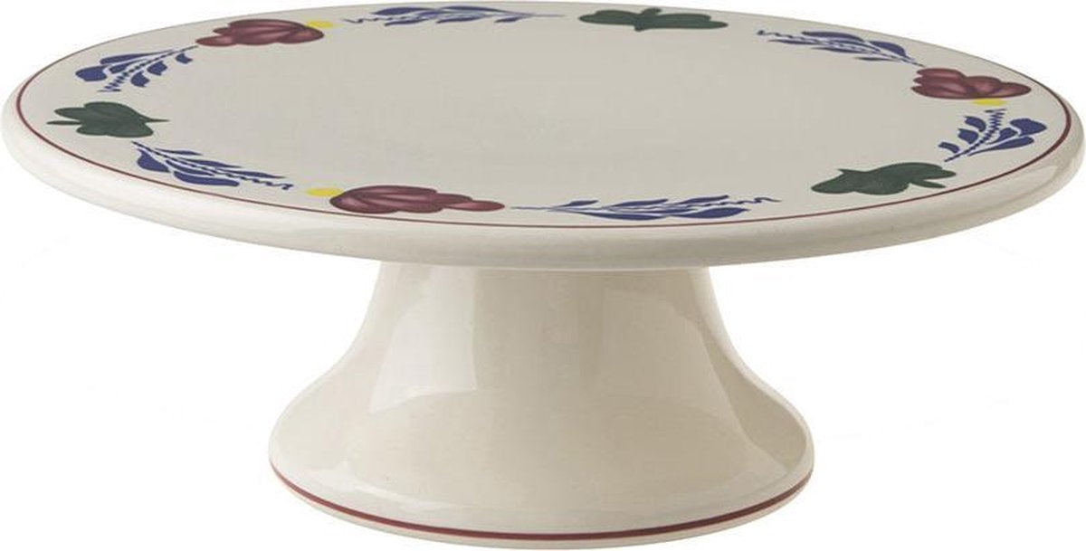 Royal Boch Boerenbont Taartplateau op voet - Ø23cm