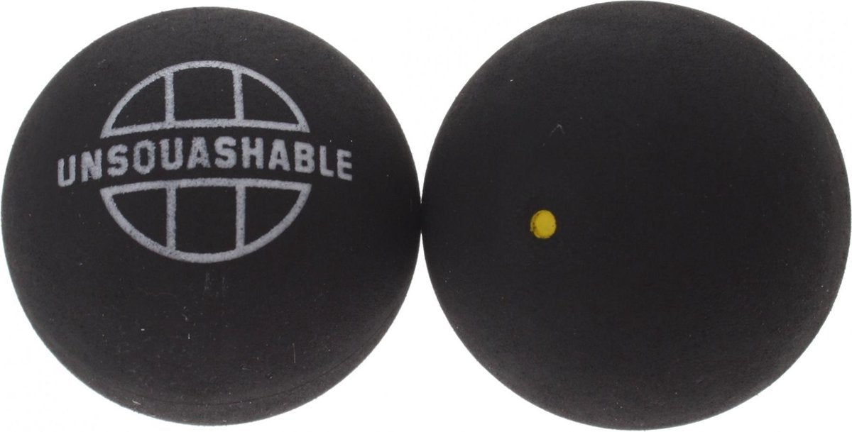 Unsquashable Squashballen Gele Stip Zwart 2 Stuks