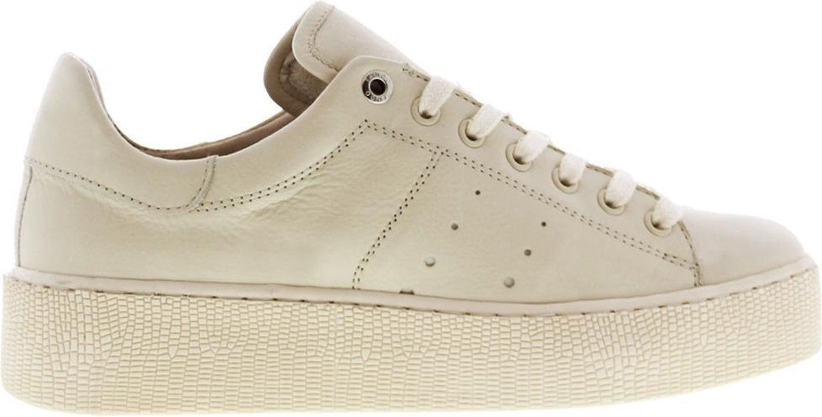 Tango | Chantal 12-bl bone white leather sneaker - bone white sole | Maat: 39