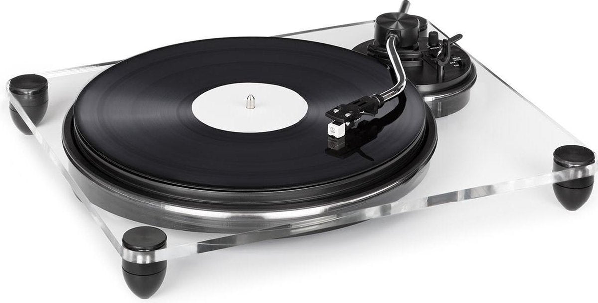 Pureness platenspeler acryl 33 1/3 + 45 rpm voorversterker transparant