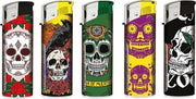 Tobaliq Elektronische Piezo Aansteker "Traditional Skulls" Designs (5 Stuks)