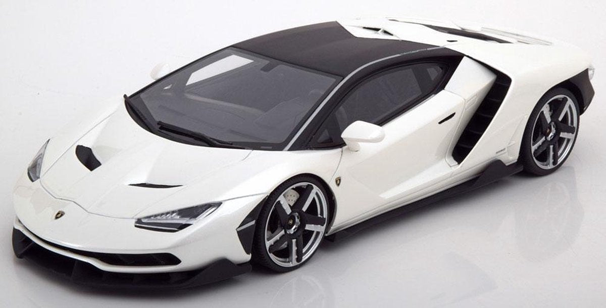 Lamborghini Centenario 1:18 (Wit/Zwart)  – GT Spirit / Kyosho - Modelauto - Schaalmodel - Miniatuurauto