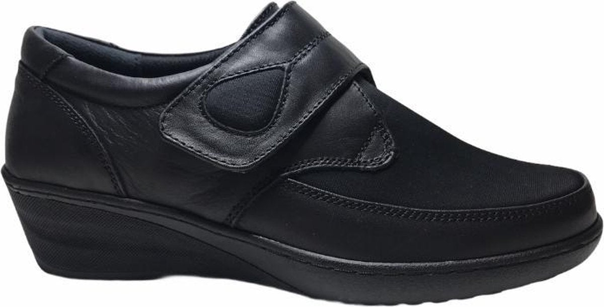 Manlisa velcro stretch 5 cm  sleehakschoenen W245-244 zwart mt 41
