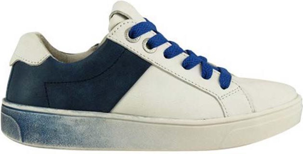 Braqeez 418440-523 Jongens Veterschoenen - Wit - Leer - Veters
