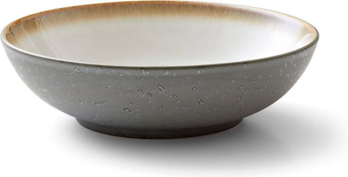 Bitz - Slakom grijs / crème - Diameter 24 cm - Hoogte 6 cm