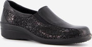 Natuform leren dames lak instappers - Zwart - Maat 41