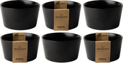 Schaaltje Ø 13x7cm Zwart - set 6 stuks