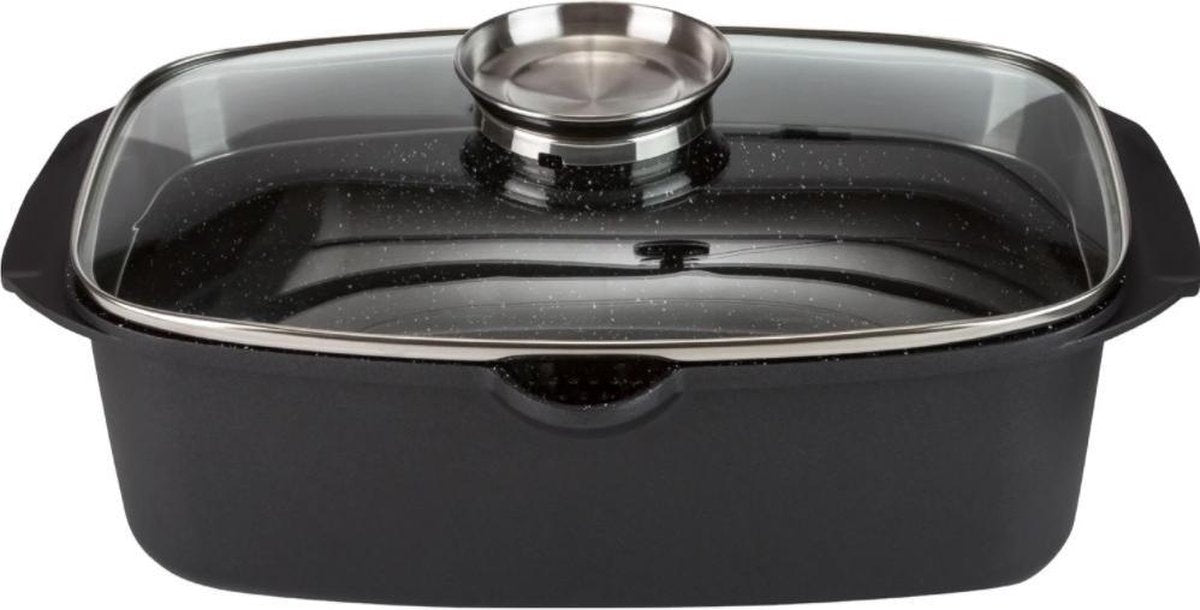 ERNESTO® Braadslee van gegoten aluminium 6 L -  BraadPan - Geschikt voor de oven -  Stevig en duurzaam