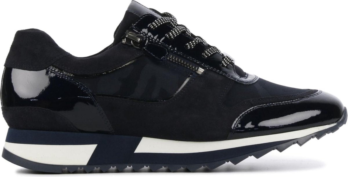 Hassia Vrouwen Suède Lage sneakers / Damesschoenen 301821 camo - Blauw - Maat 40.5