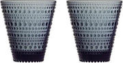 Iittala Glas Kastehelmi 300 ml Donkergrijs - 2 Stuks
