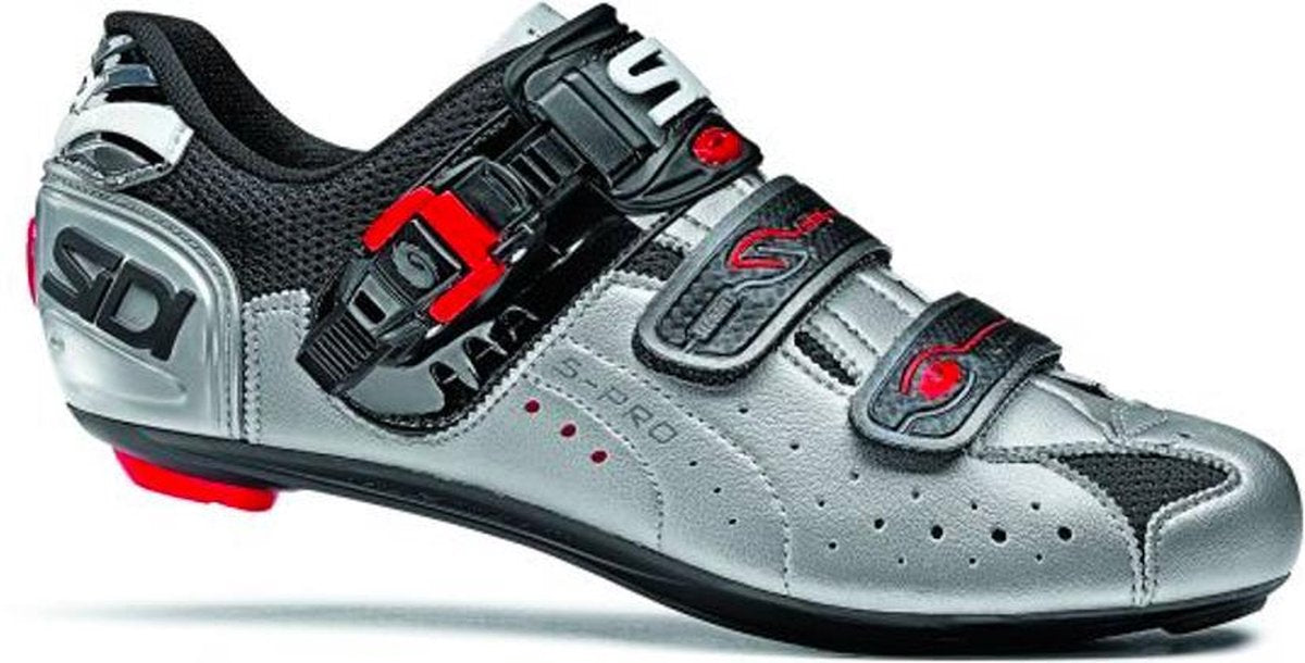 Sidi Scarpe Genius 5-Pro - Racefietsschoenen - Zwart Zilver - Maat 41
